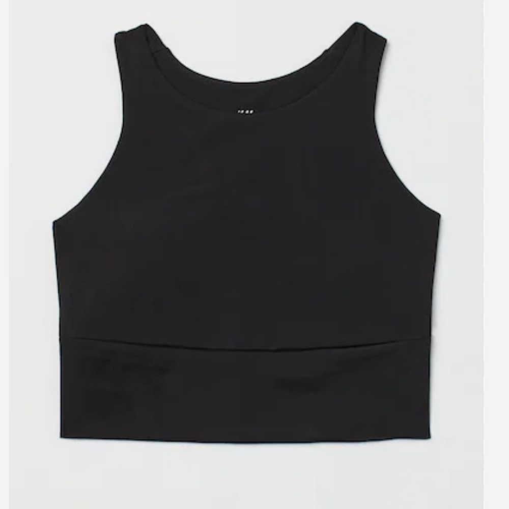 H&M Sport MEDIUM SUPPORT SPORTS BRALETTE BRA Black